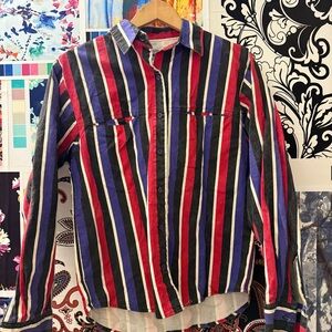 Wrangler Vibrant Striped Button Down Shirt